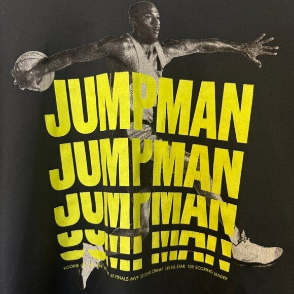 Air Jordan Long Sleeved Shirt Tee Basketball Black Green Size 5T "Jump Man" - Picture 2 of 5